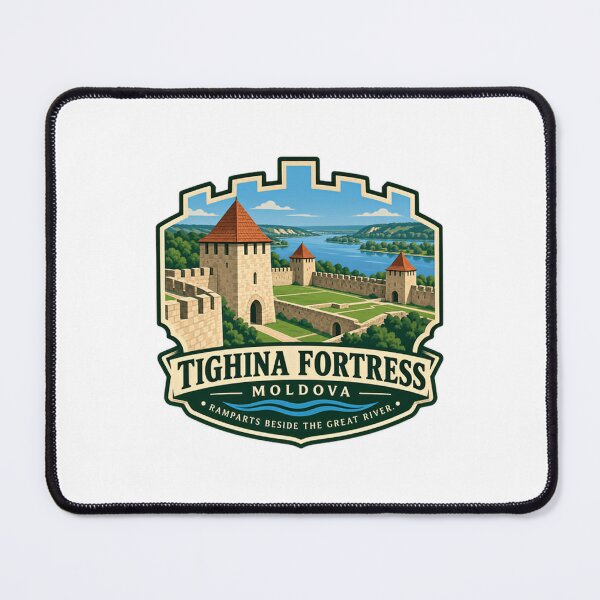 Item preview, Tighina Fortress Moldova Ramparts Beside The Great River European Travel History Destination designed and sold by SEEM-drawing.