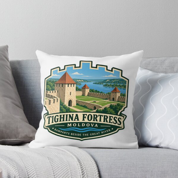Item preview, Tighina Fortress Moldova Ramparts Beside The Great River European Travel History Destination designed and sold by SEEM-drawing.