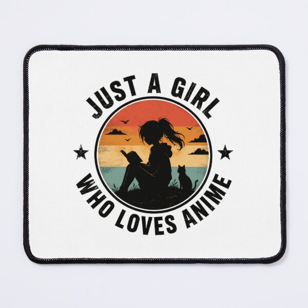 Item preview, Just A Girl Who Loves Anime Japanese Animation Book Reading Cat Lover designed and sold by JonesFlora2025.