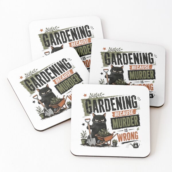 Item preview, Gardening Because Murder Is Wrong Grumpy Cat Gardener Humor designed and sold by RetroMini2026.