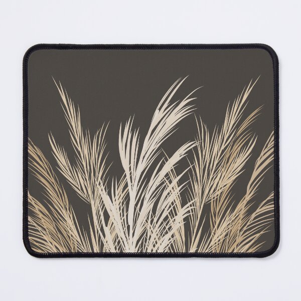Item preview, Boho Pampas Grass Botanical Print: Minimalist Beige Dried Grasses on Dark Brown designed and sold by Kat Designs Store.