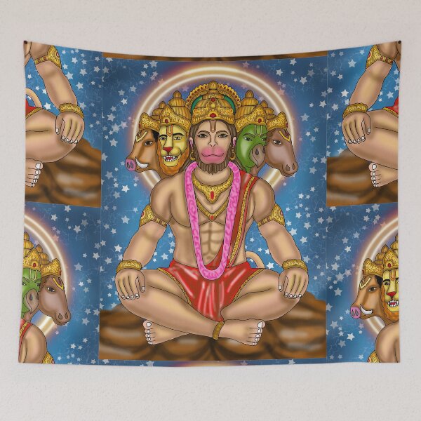 Item preview, Lord Hanuman Digital Drawing | Hindu Deity Spiritual Artwork designed and sold by Harshit_Digital_Arts.