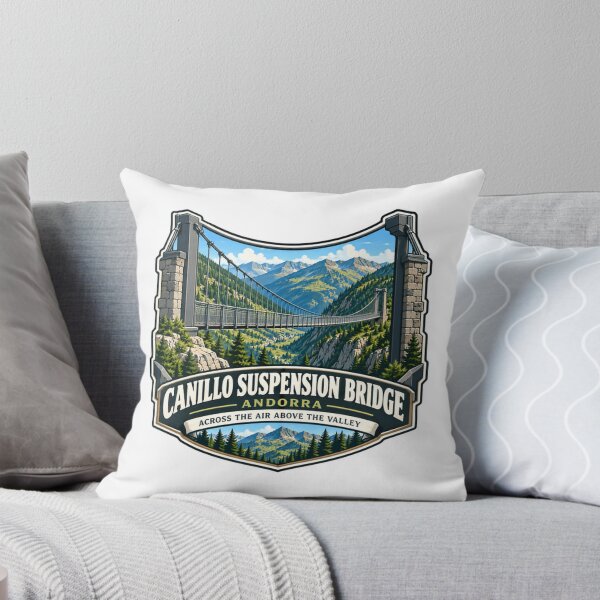 Item preview, Canillo Suspension Bridge Andorra Across The Air Above The Valley Traveler Adventure Souvenir designed and sold by Star3NowForMe.