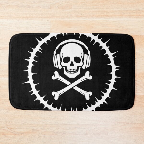 Item preview, Skull Wearing Headphones with Crossed Bones Graphic designed and sold by AFernandesDSG.