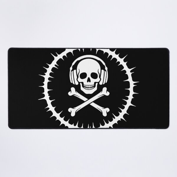 Item preview, Skull Wearing Headphones with Crossed Bones Graphic designed and sold by AFernandesDSG.