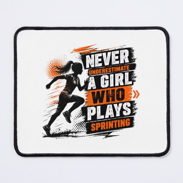 Item preview, Never Underestimate A Girl Who Plays Sprinting Runner Woman Athlete designed and sold by JonesFlora2025.
