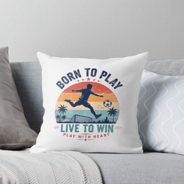 Item preview, Born To Play Live To Win Play With Heart Soccer Player Fan designed and sold by RetroMini2026.