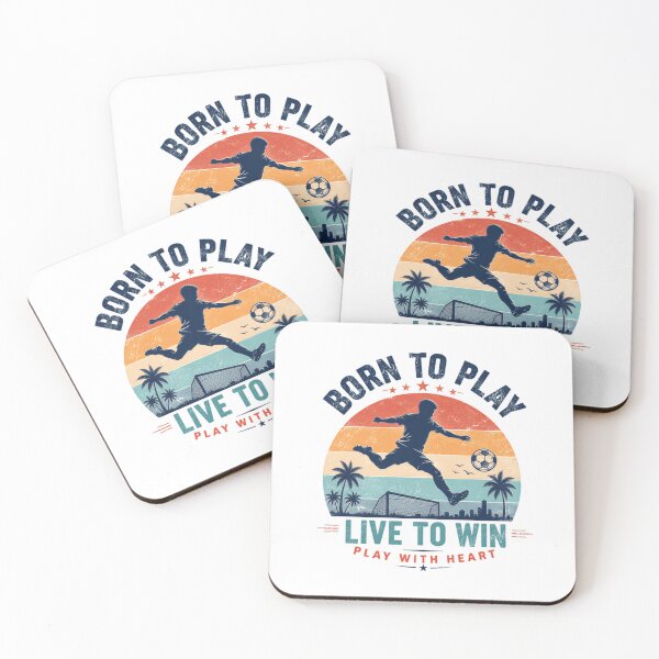 Item preview, Born To Play Live To Win Play With Heart Soccer Player Fan designed and sold by RetroMini2026.
