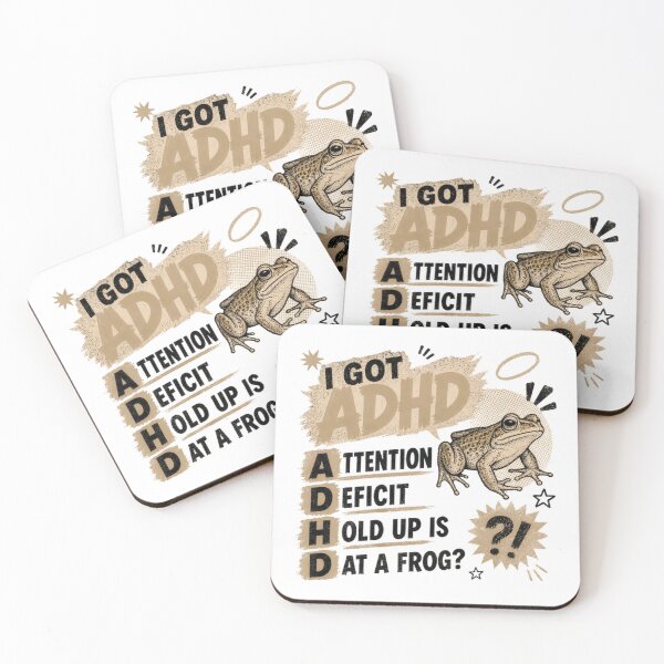 Item preview, I Got ADHD Attention Deficit Hold Up Is At A Frog?! Neurodiversity Humor Awareness designed and sold by JonesFlora2025.