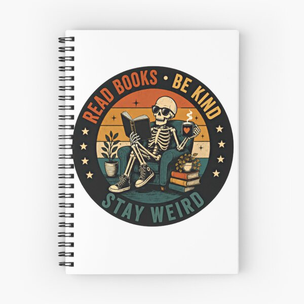 Item preview, Read Books Be Kind Stay Weird Bookworm Reader Librarian Bibliophile Introvert Coffee Lover designed and sold by SkeletonsDanger.