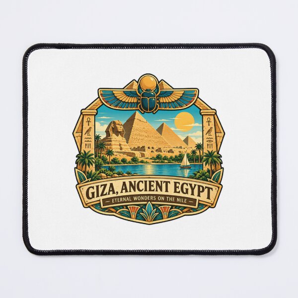Item preview, Giza, Ancient Egypt Eternal Wonders On The Nile History Explorer Travel designed and sold by SEEM-drawing.