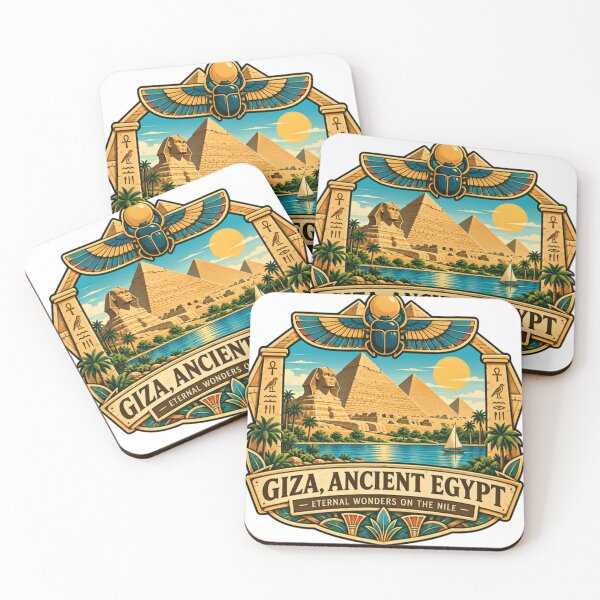 Item preview, Giza, Ancient Egypt Eternal Wonders On The Nile History Explorer Travel designed and sold by SEEM-drawing.