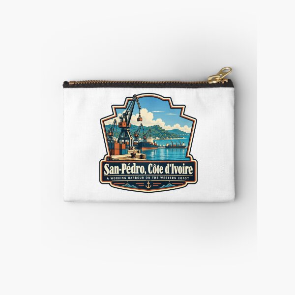 Item preview, San-Pédro, Côte D'Ivoire Working Harbour Travel Souvenir designed and sold by SEEM-drawing.