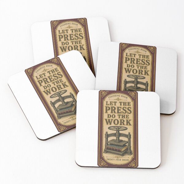 Item preview, Let The Press Do The Work Book Press Workshop Sign designed and sold by BoosterShop.