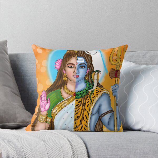 Item preview, Ardhanarishvara Digital Drawing | Shiva Parvati Divine Hindu Artwork designed and sold by Harshit_Digital_Arts.