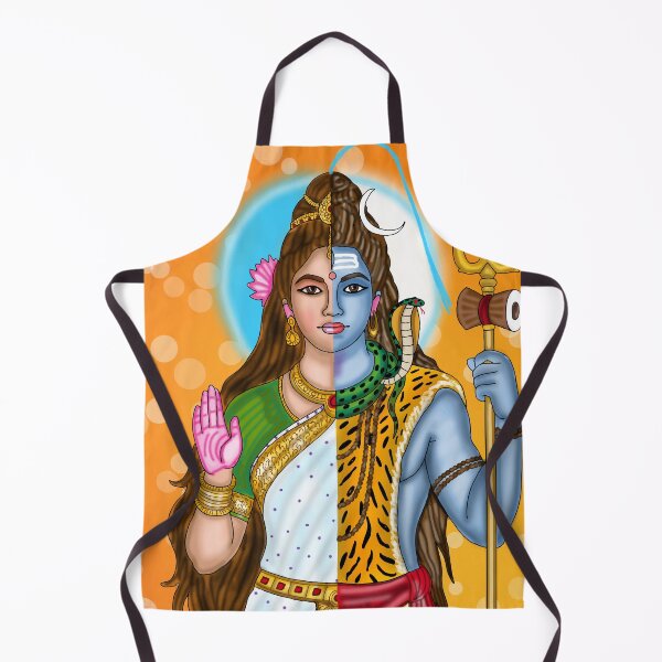 Item preview, Ardhanarishvara Digital Drawing | Shiva Parvati Divine Hindu Artwork designed and sold by Harshit_Digital_Arts.