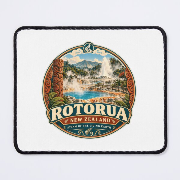 Item preview, Rotorua New Zealand Steam Of The Living Earth Travel Souvenir designed and sold by Simsimah26Parks.