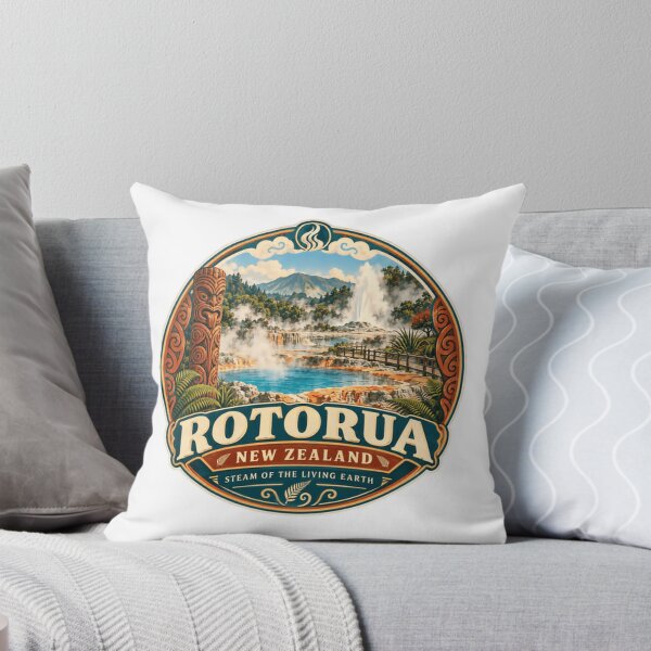 Item preview, Rotorua New Zealand Steam Of The Living Earth Travel Souvenir designed and sold by Simsimah26Parks.