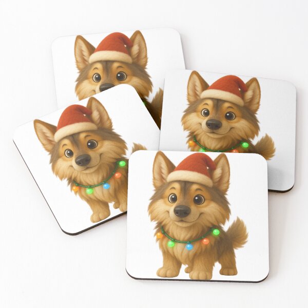 Item preview, British Timber Dog Christmas Lights designed and sold by Sillytoe.