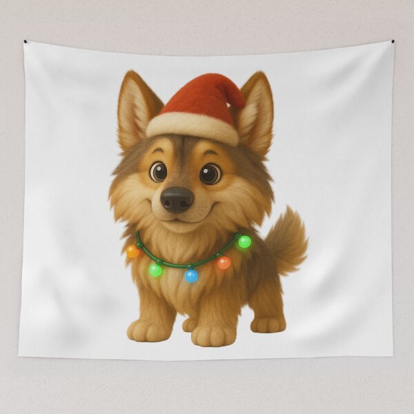 Item preview, British Timber Dog Christmas Lights designed and sold by Sillytoe.
