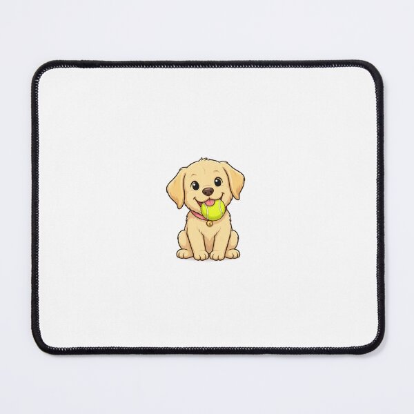 Item preview, Yellow Labrador Puppy with Tennis Ball Illustration designed and sold by Nichely.
