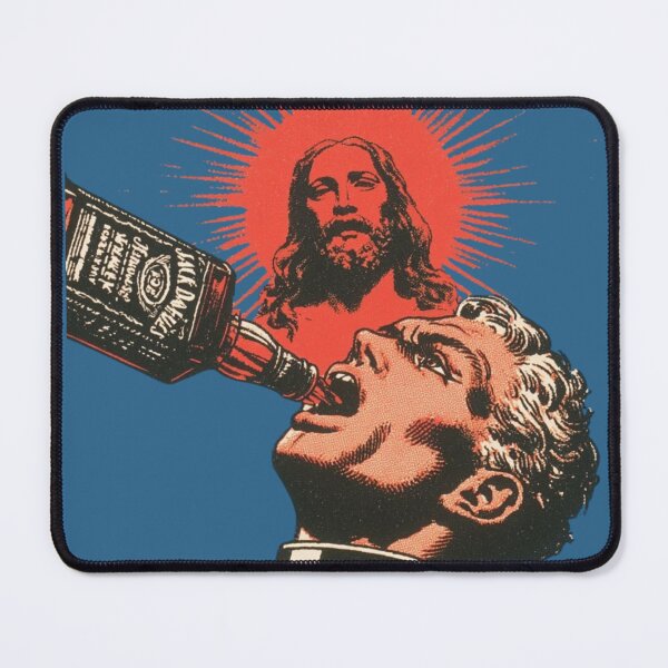 Item preview, Priest drinking and Jesus watching designed and sold by NF Designs Studio DTF.