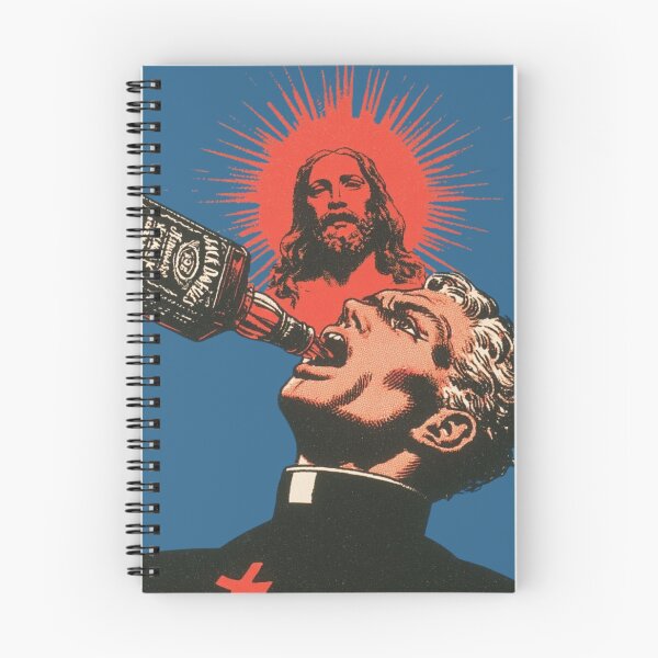 Item preview, Priest drinking and Jesus watching designed and sold by NF Designs Studio DTF.