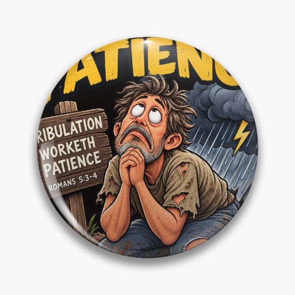 Item preview, Never Pray for Patience, Tribulation Worketh Patience Funny Christian Design designed and sold by TheBibleStop.