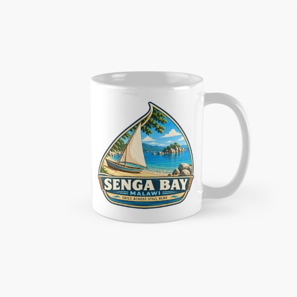 Item preview, Senga Bay Malawi Sails Across Still Blue Lake Travel Souvenir Vacationer designed and sold by Star3NowForMe.