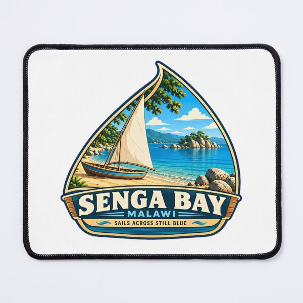 Item preview, Senga Bay Malawi Sails Across Still Blue Lake Travel Souvenir Vacationer designed and sold by Star3NowForMe.