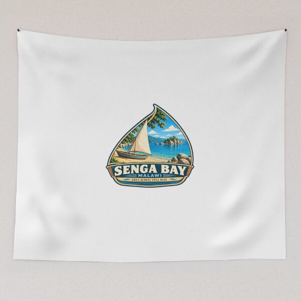 Item preview, Senga Bay Malawi Sails Across Still Blue Lake Travel Souvenir Vacationer designed and sold by Star3NowForMe.