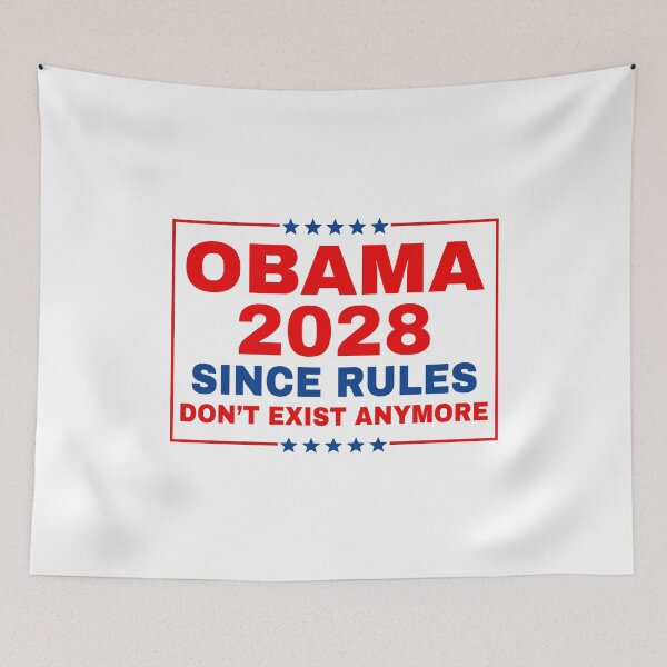 Item preview, Obama 2028 Since Rules Don't Exist Anymore - Political Satire designed and sold by PixVib.