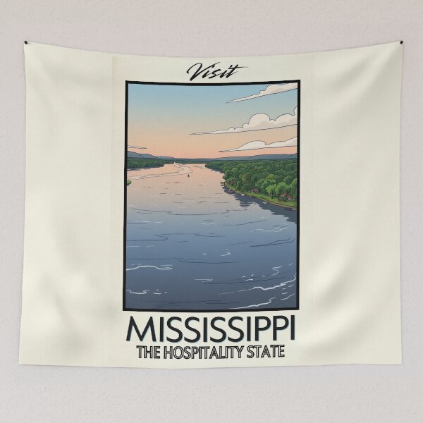 Item preview, Mississippi Scenic Vintage Style Travel Advert designed and sold by Dimensionality.