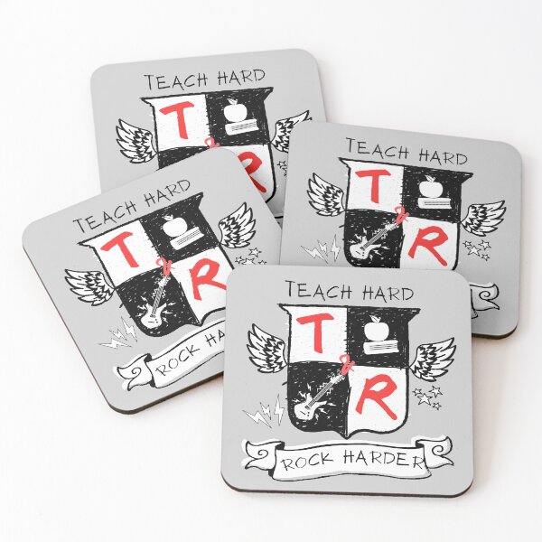 Item preview, Teacher Rock Crest - Teach Hard, Rock Harder designed and sold by Nacho Average Designs.