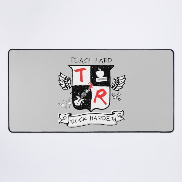 Item preview, Teacher Rock Crest - Teach Hard, Rock Harder designed and sold by Nacho Average Designs.