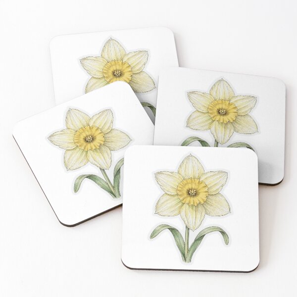 Item preview, Yellow Daffodil Sticker | Narcissus Flower Sticker | Fine Line Botanical Tattoo designed and sold by FineLineBotanical .