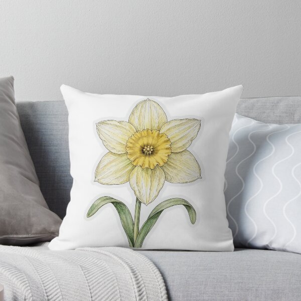 Item preview, Yellow Daffodil Sticker | Narcissus Flower Sticker | Fine Line Botanical Tattoo designed and sold by FineLineBotanical .