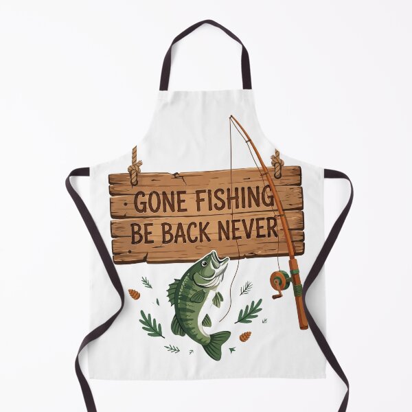 Artikelvorschau, Gone Fishing Be Back Never Wooden Sign entworfen und verkauft von Odd-jack.