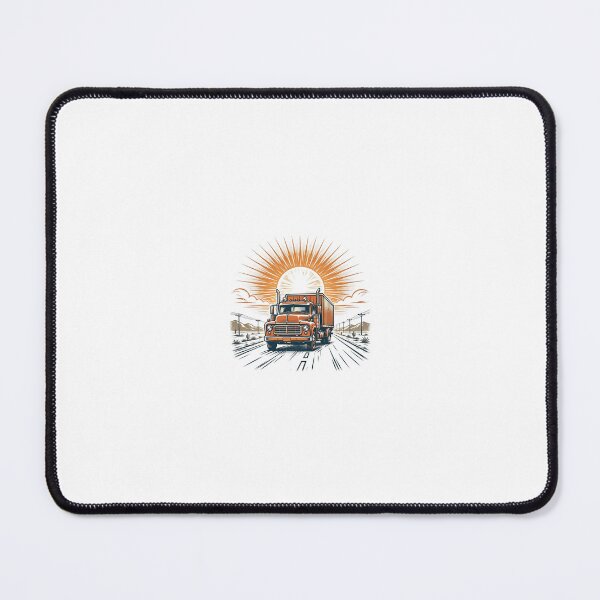 Item preview, Semi Truck on Highway at Sunset Illustration designed and sold by Nichely.