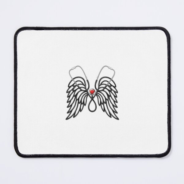Item preview, Stethoscope Angel Wings Nurse Illustration designed and sold by Nichely.