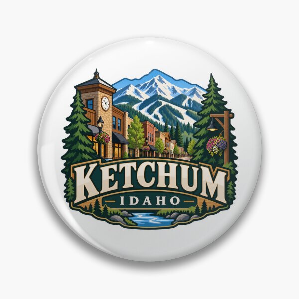 Artikelvorschau, Ketchum, Idaho - Bergstadt entworfen und verkauft von Myra365Art.