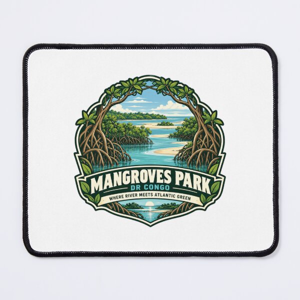 Item preview, Mangroves Park Dr Congo Where River Meets Atlantic Green Africa Nature Travel Ecosystem designed and sold by SEEM-drawing.