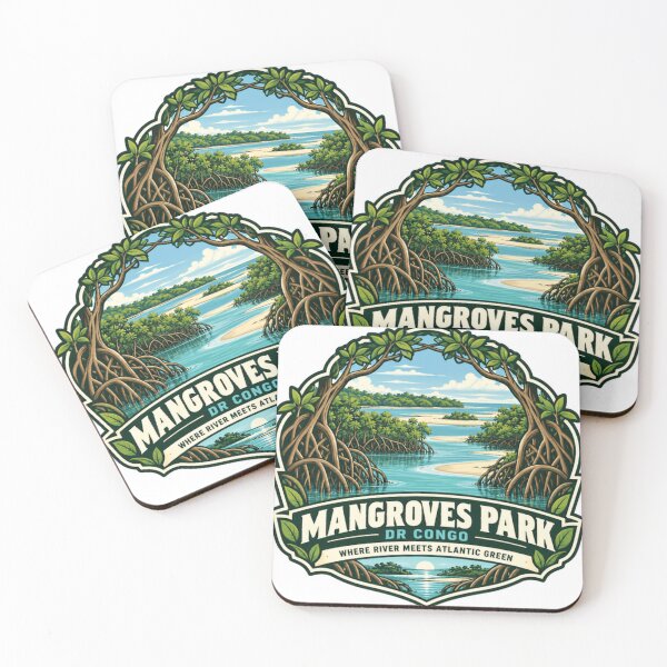 Item preview, Mangroves Park Dr Congo Where River Meets Atlantic Green Africa Nature Travel Ecosystem designed and sold by SEEM-drawing.