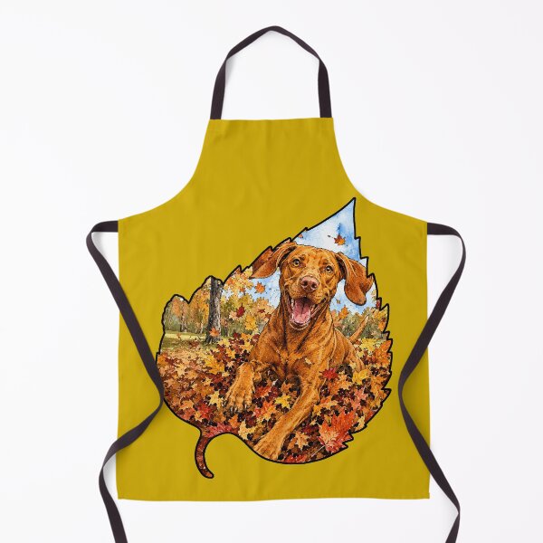 Item preview, Fall Vizsla Dog Playing In Autumn Leaves designed and sold by Lion and Lamb Design.