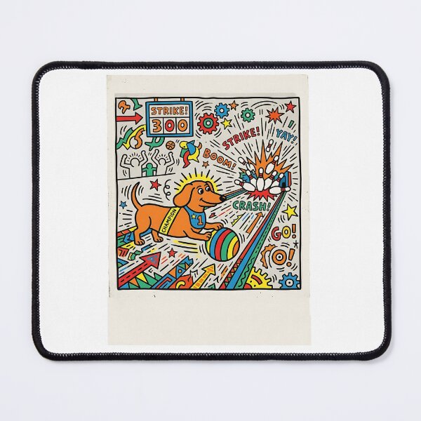 Item preview, Dachshund Bowling Champion designed and sold by PictoVibe.