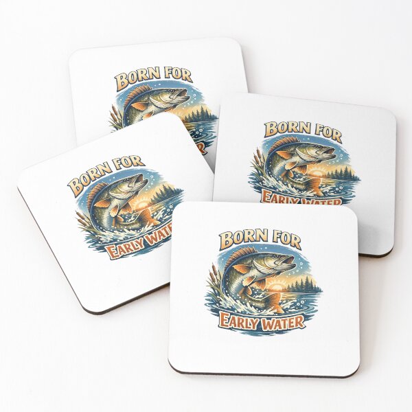 Item preview, Born for Early Water Bass Fishing Sunrise Angler Outdoor Art Design designed and sold by inkoutninja.