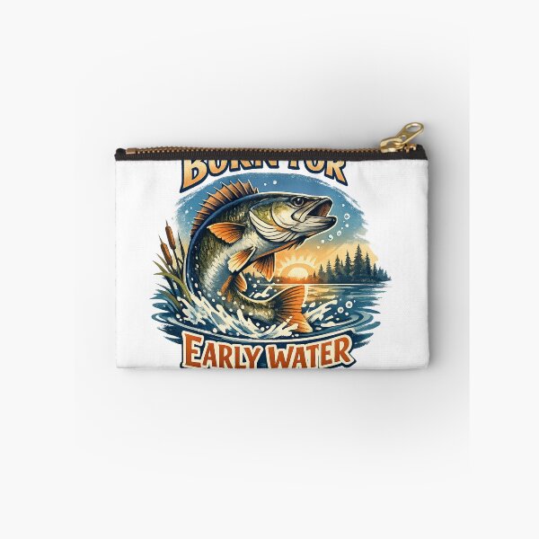 Item preview, Born for Early Water Bass Fishing Sunrise Angler Outdoor Art Design designed and sold by inkoutninja.
