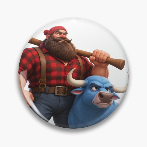 Item preview, Paul Bunyan Giant Lumberjack Blue Ox Art designed and sold by M. Mamdouh Artworks.