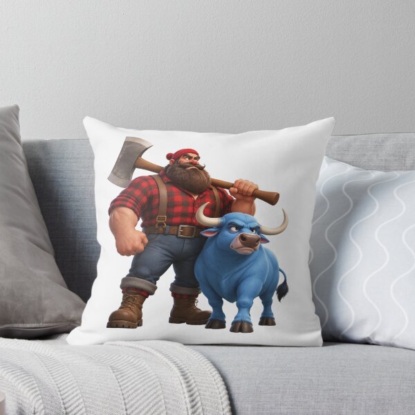 Item preview, Paul Bunyan Giant Lumberjack Blue Ox Art designed and sold by M. Mamdouh Artworks.