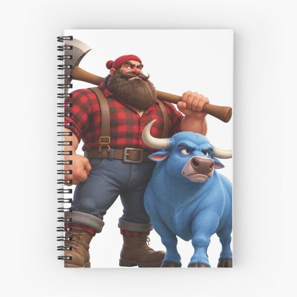 Item preview, Paul Bunyan Giant Lumberjack Blue Ox Art designed and sold by M. Mamdouh Artworks.